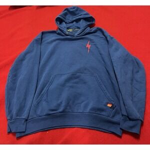 Aviator Nation Will Ferrell Best Night Bolt Hoodie Large Blue Pullover